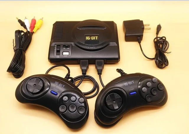 New Retro Mini TV Video Game Console For Sega MegaDrive 16 Bit Games with 208 Different Built-in Games Two Gamepads AV Out