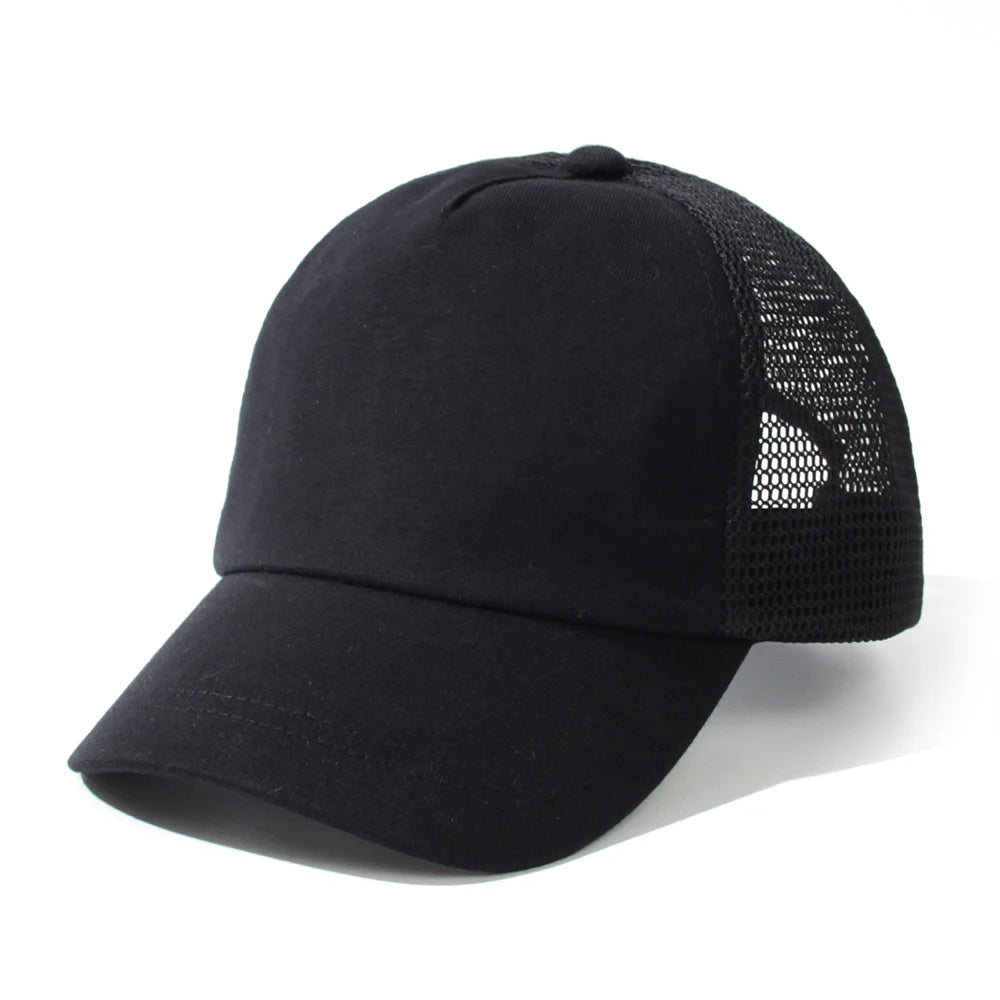 Lovely Kids Trucker Ball Cap Outdoor Leisure Duck Cap Solid Color Curved Brim Sun Hat Baseball Cap 7 colors