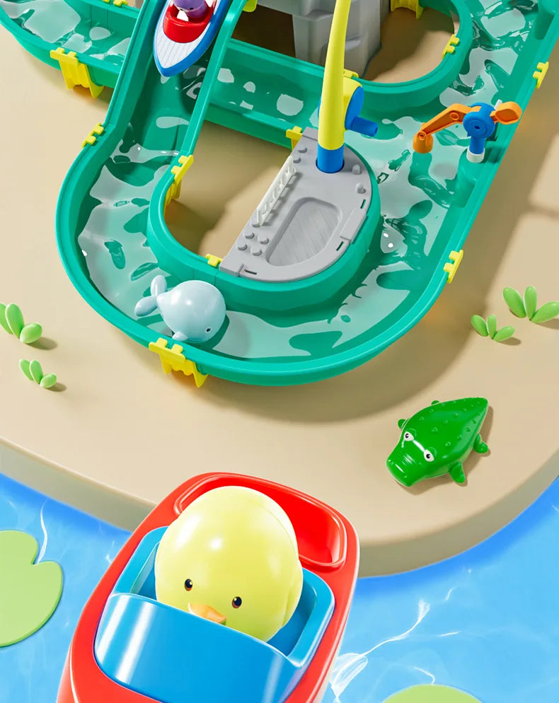 Kids Baby Toys Outdoor Water Table Toy Water Surfing Adventure Water Toys Fishing Toys Summer Parent-child Interaction Game
