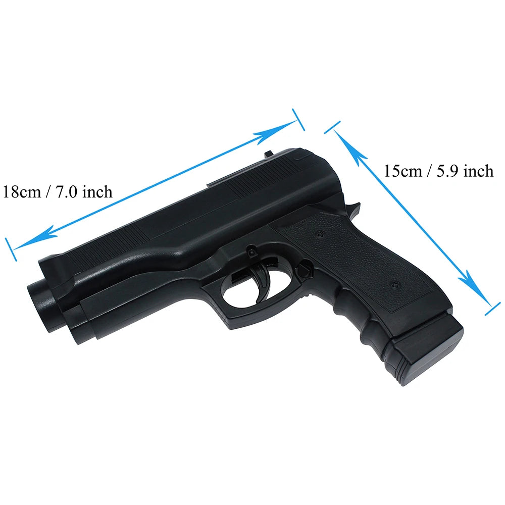 OSTENT 2pcs/set Light Gun Pistol Shooting Hand Guns Sport Video Game for Nintendo Wii Remote Controller Game Shooting Accessory