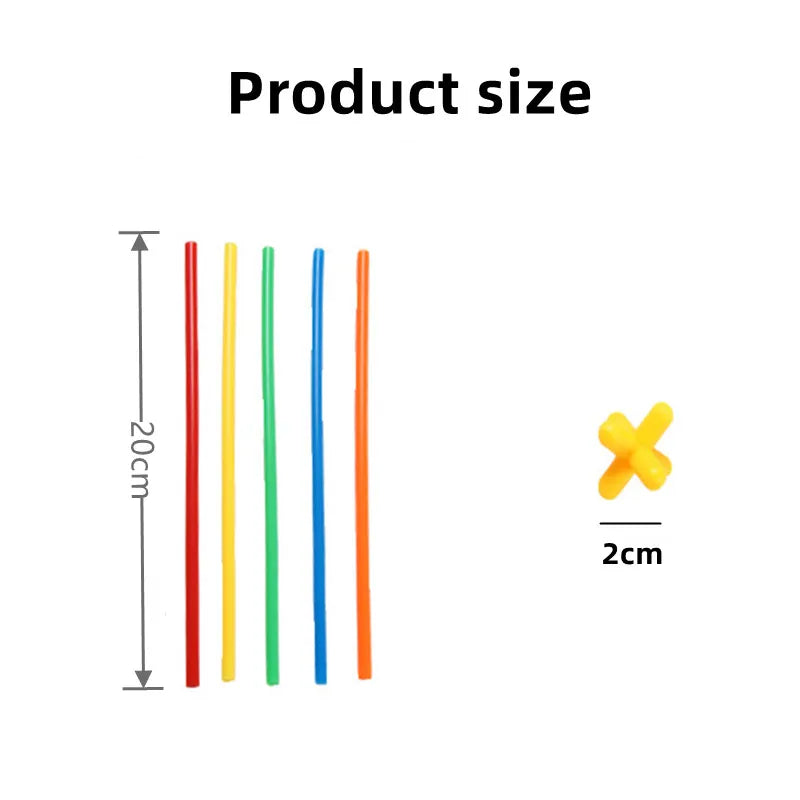 DIY Montessori Color Building Blocks Plastic Stitching Inserted Construction Assembled Blocks Bricks Educational Toys for Childr