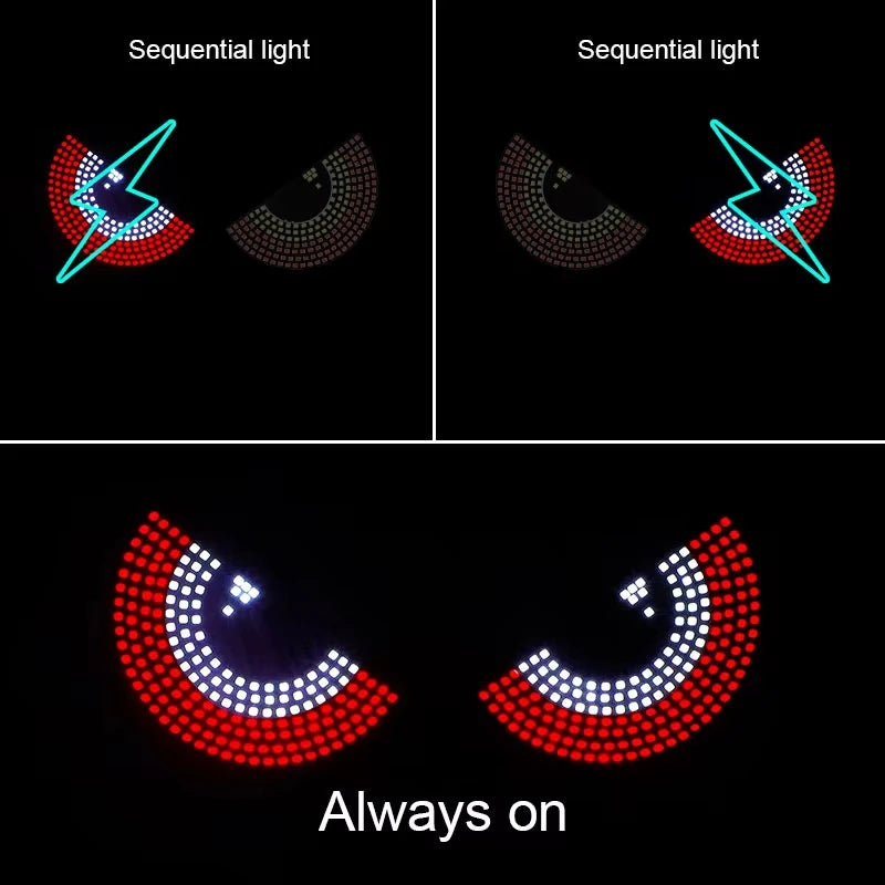 Devil's Eye Decorative Lamps For Car Window expression lights LED Strips Light Panel Car Windshield Display USB Plug Lighting