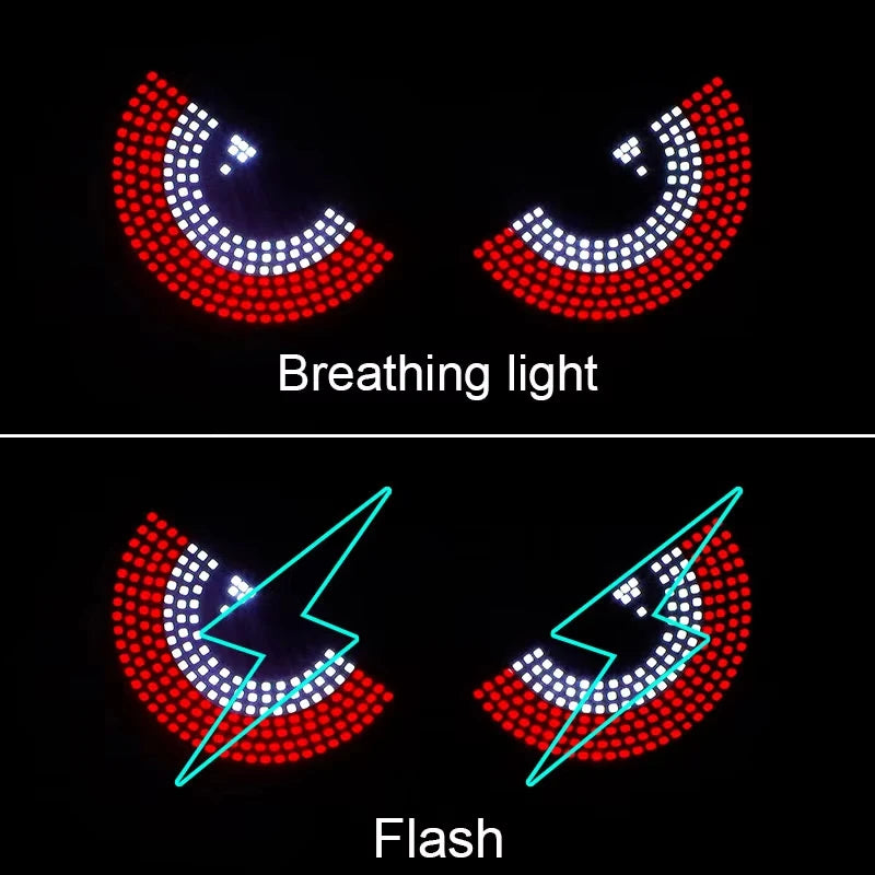 Devil's Eye Decorative Lamps For Car Window expression lights LED Strips Light Panel Car Windshield Display USB Plug Lighting