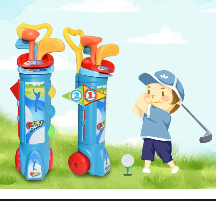 Toddler Golf Set, Children Minigolf Play Sport Game Practice Indoor and Outdoor Sports Fitness Ball Outdoor Toys for Boys Girls
