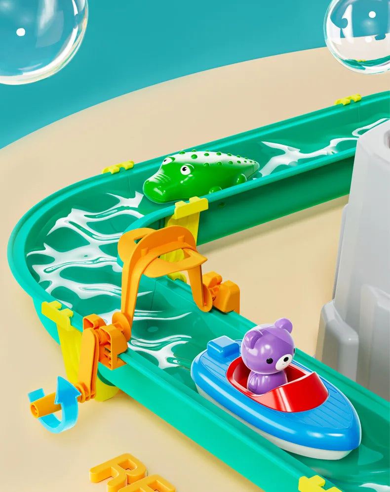 Kids Baby Toys Outdoor Water Table Toy Water Surfing Adventure Water Toys Fishing Toys Summer Parent-child Interaction Game