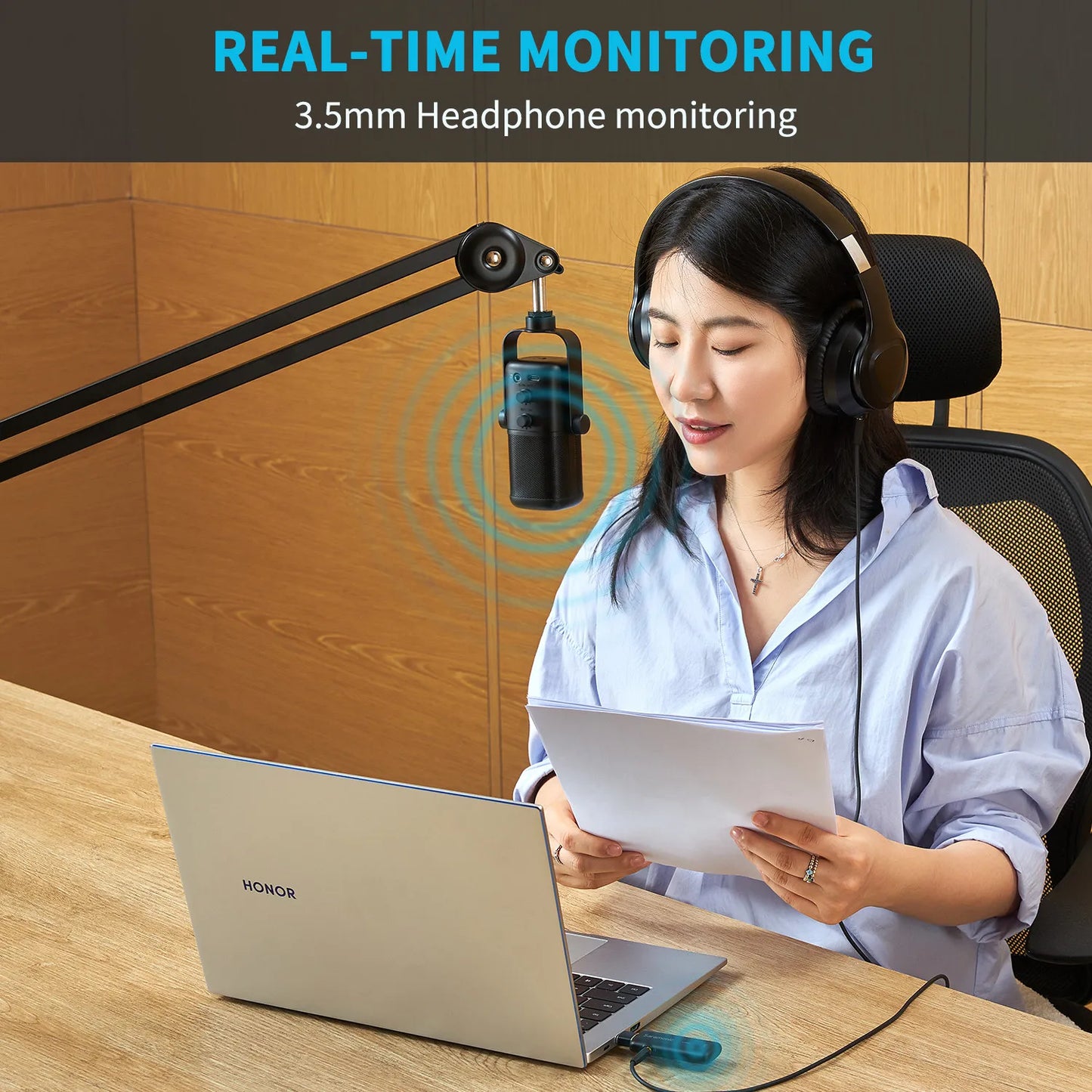 Saramonic SR-MV2000W Studio Wireless USB Microphone for PC Computer Mobile Android Gaming Streaming Recording Youtube Microphone