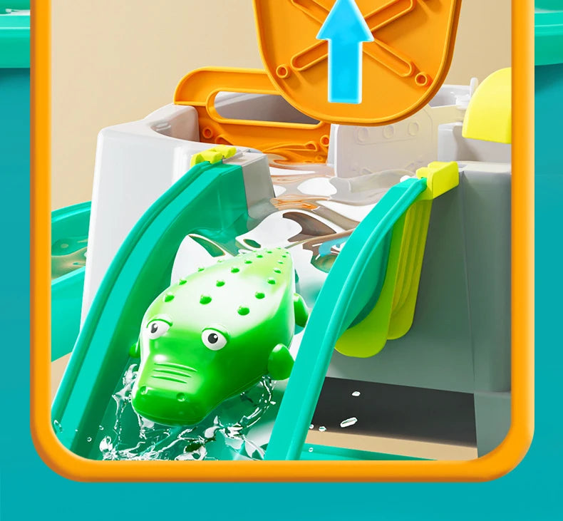 Kids Baby Toys Outdoor Water Table Toy Water Surfing Adventure Water Toys Fishing Toys Summer Parent-child Interaction Game