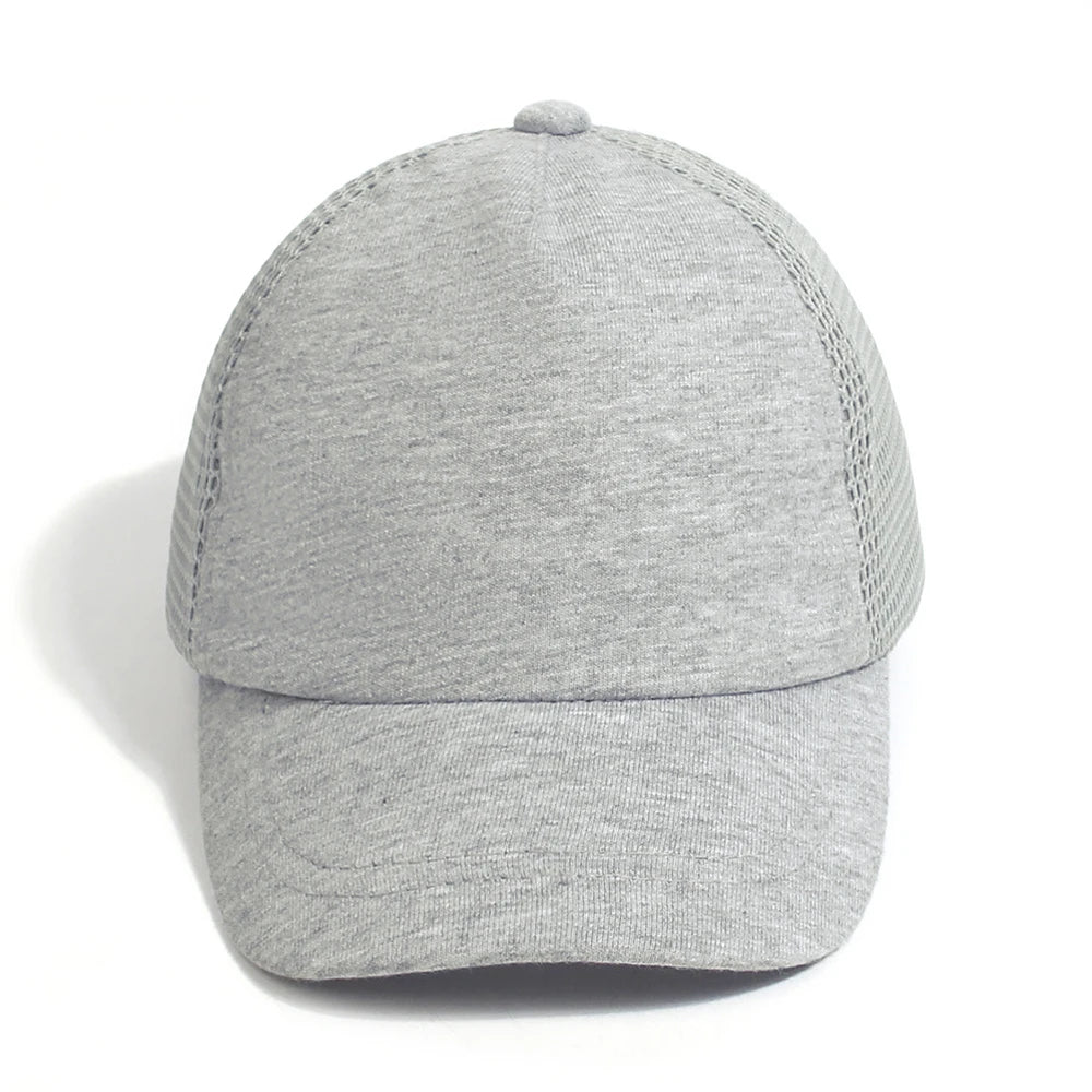 Lovely Kids Trucker Ball Cap Outdoor Leisure Duck Cap Solid Color Curved Brim Sun Hat Baseball Cap 7 colors