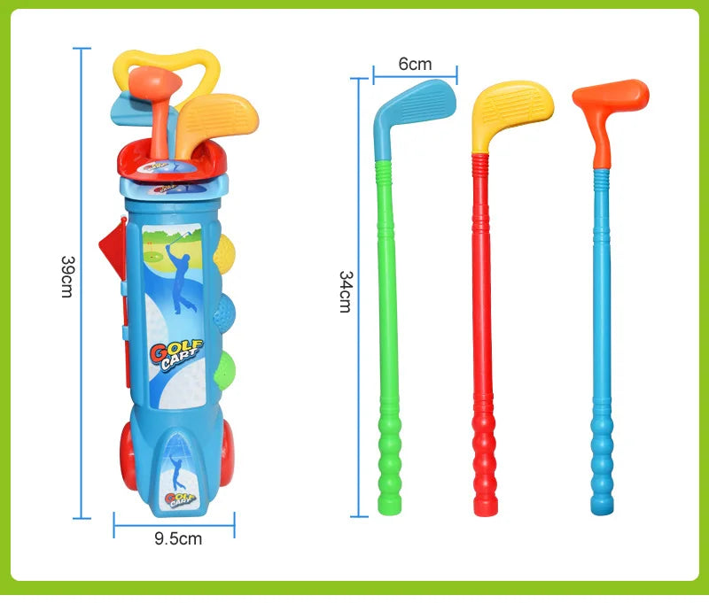 Toddler Golf Set, Children Minigolf Play Sport Game Practice Indoor and Outdoor Sports Fitness Ball Outdoor Toys for Boys Girls