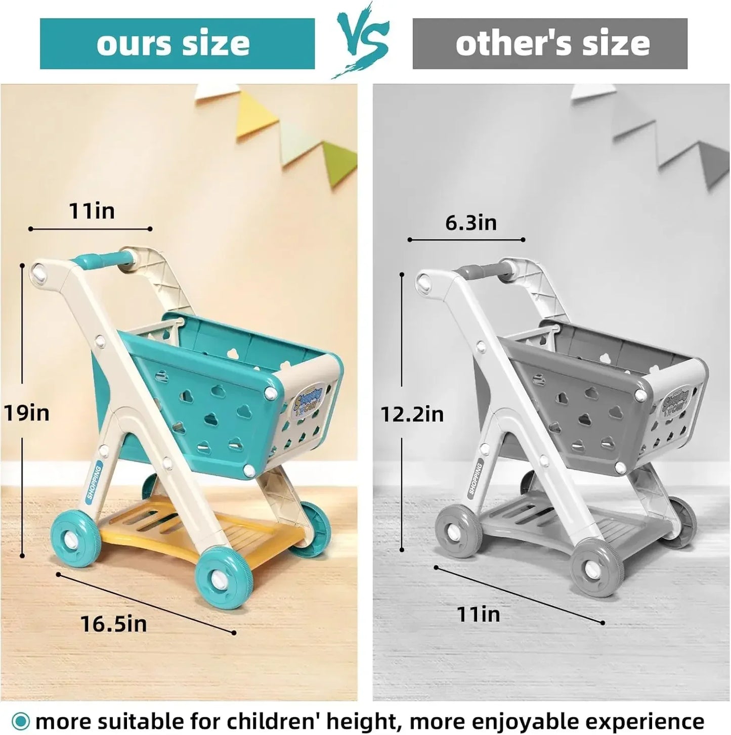 26pcs Kids Shopping Cart Playing House Role-Playing Games Supermarket Playset Accessories for Toddler Aged Children's Toys