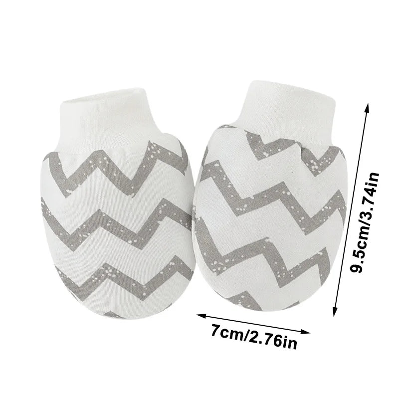 6Pairs/lot Newborn Gloves Soft Cotton Anti-Scratch Gloves Protection Face Baby Boy Mittens Cartoon Printed Girls Infant Supplies