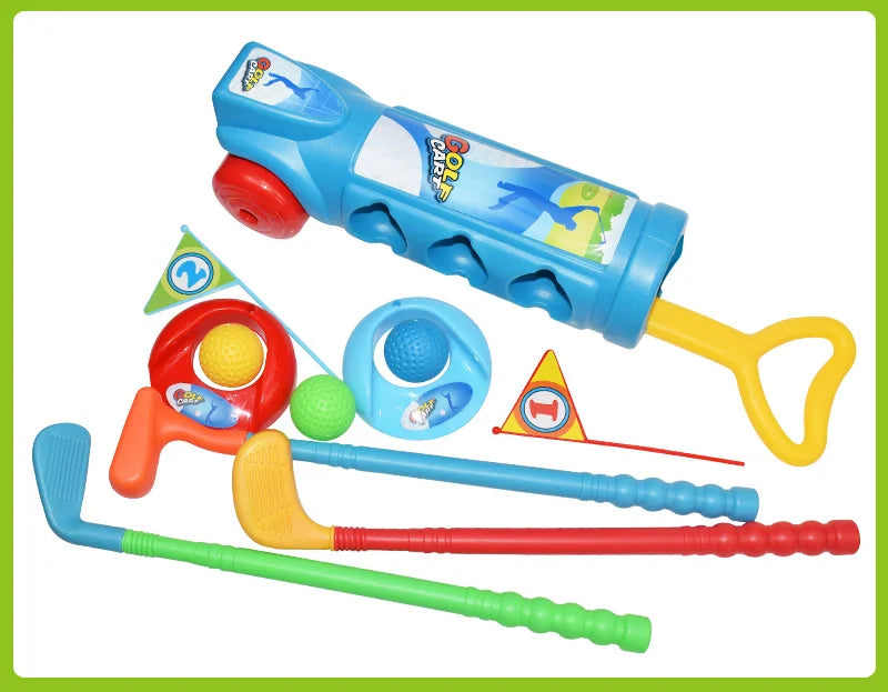Toddler Golf Set, Children Minigolf Play Sport Game Practice Indoor and Outdoor Sports Fitness Ball Outdoor Toys for Boys Girls