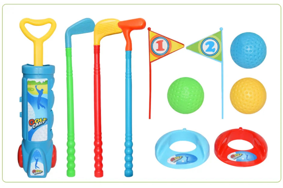 Toddler Golf Set, Children Minigolf Play Sport Game Practice Indoor and Outdoor Sports Fitness Ball Outdoor Toys for Boys Girls