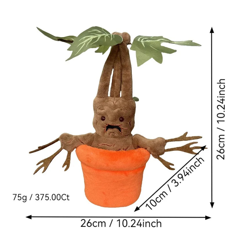 New Harries Mandrake Magic Plant Elf Plush Doll Soft Potted Plant Stuffed Toys Movie Peripherals Pillow Ornaments Children Gifts