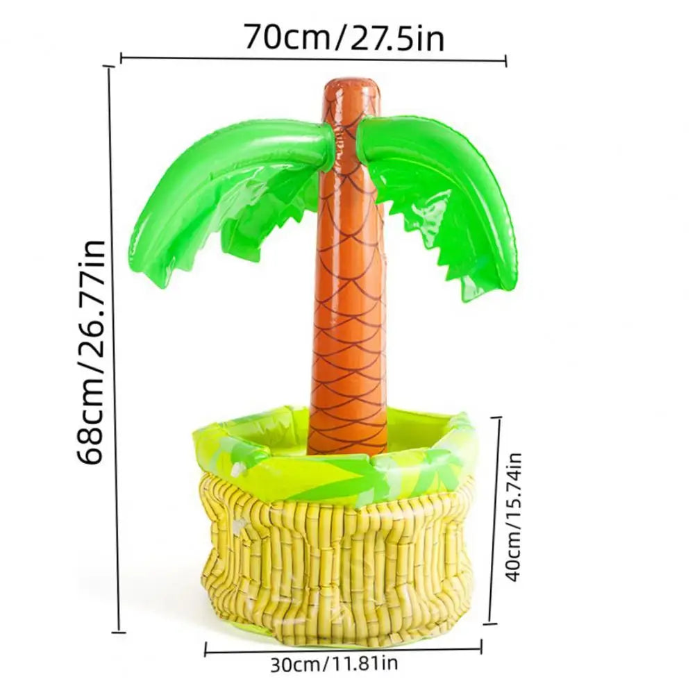 Inflatable Ice Bucket Palm Tree Cactus Cooler Drink Holder Beach Pool Party Ice Bucket Reusable Drink Chiller for Picnics