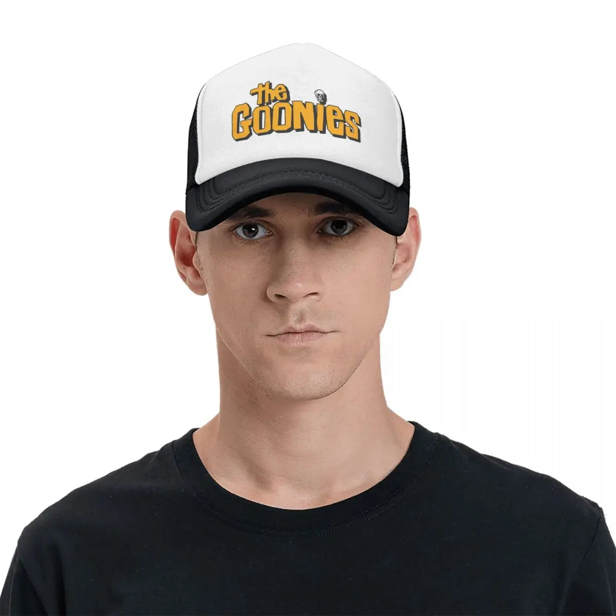 The Goonies Logo Mesh Baseball Caps Adult Sport Trucker Worker Cap Dad Hat Snapback Caps Golf Hats High Quality Trucker Hat