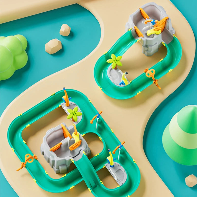 Kids Baby Toys Outdoor Water Table Toy Water Surfing Adventure Water Toys Fishing Toys Summer Parent-child Interaction Game