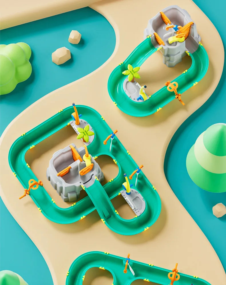 Kids Baby Toys Outdoor Water Table Toy Water Surfing Adventure Water Toys Fishing Toys Summer Parent-child Interaction Game