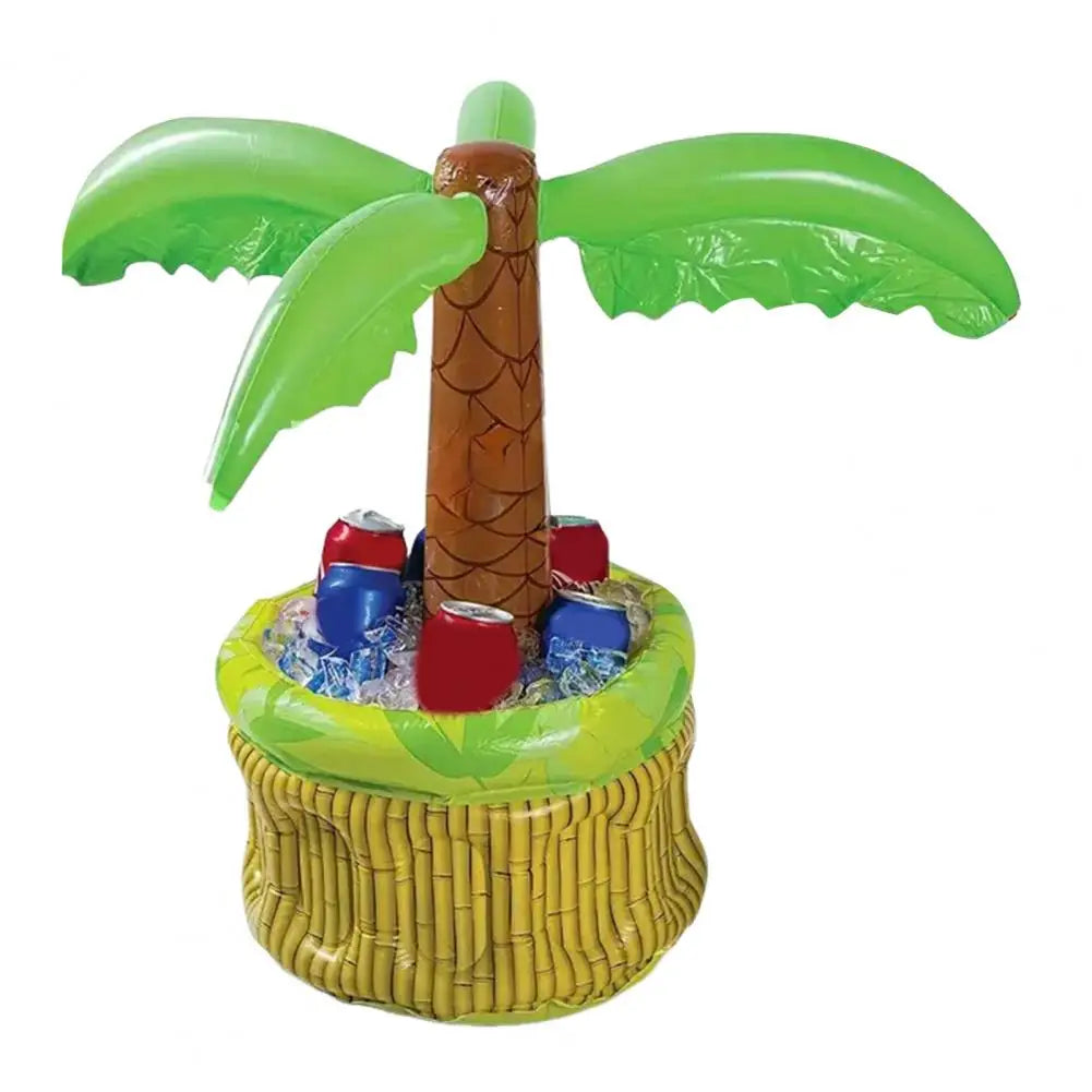 Inflatable Ice Bucket Palm Tree Cactus Cooler Drink Holder Beach Pool Party Ice Bucket Reusable Drink Chiller for Picnics