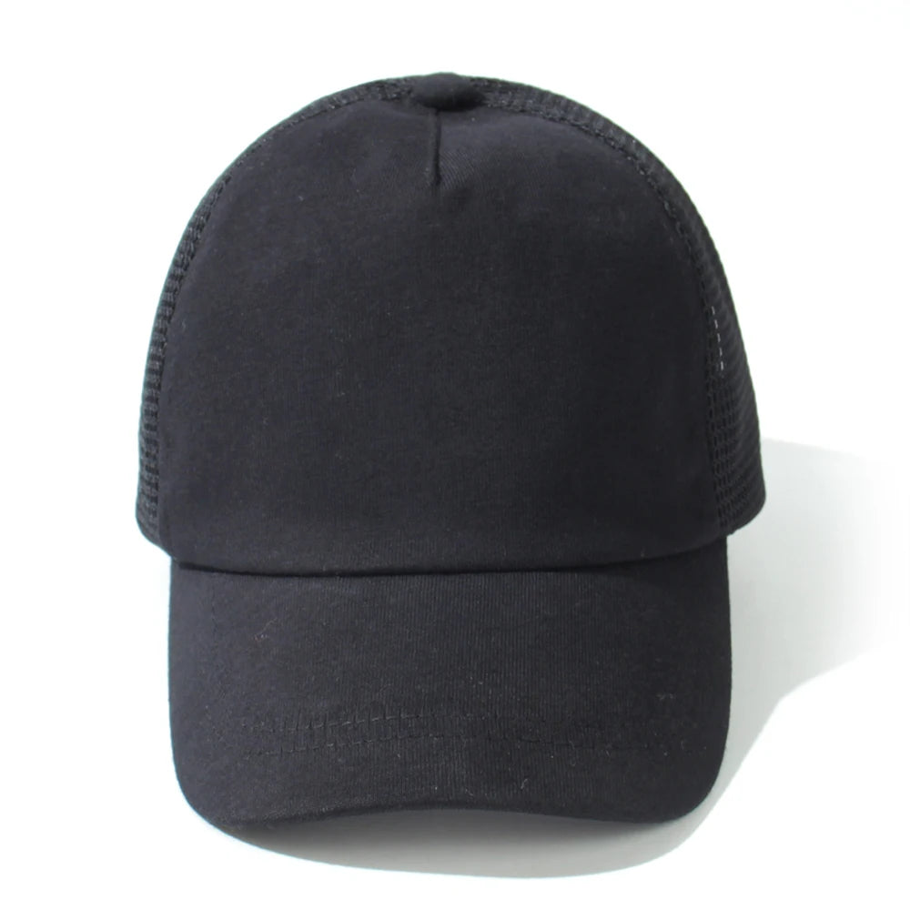 Lovely Kids Trucker Ball Cap Outdoor Leisure Duck Cap Solid Color Curved Brim Sun Hat Baseball Cap 7 colors