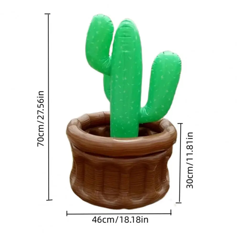 Inflatable Ice Bucket Palm Tree Cactus Cooler Drink Holder Beach Pool Party Ice Bucket Reusable Drink Chiller for Picnics
