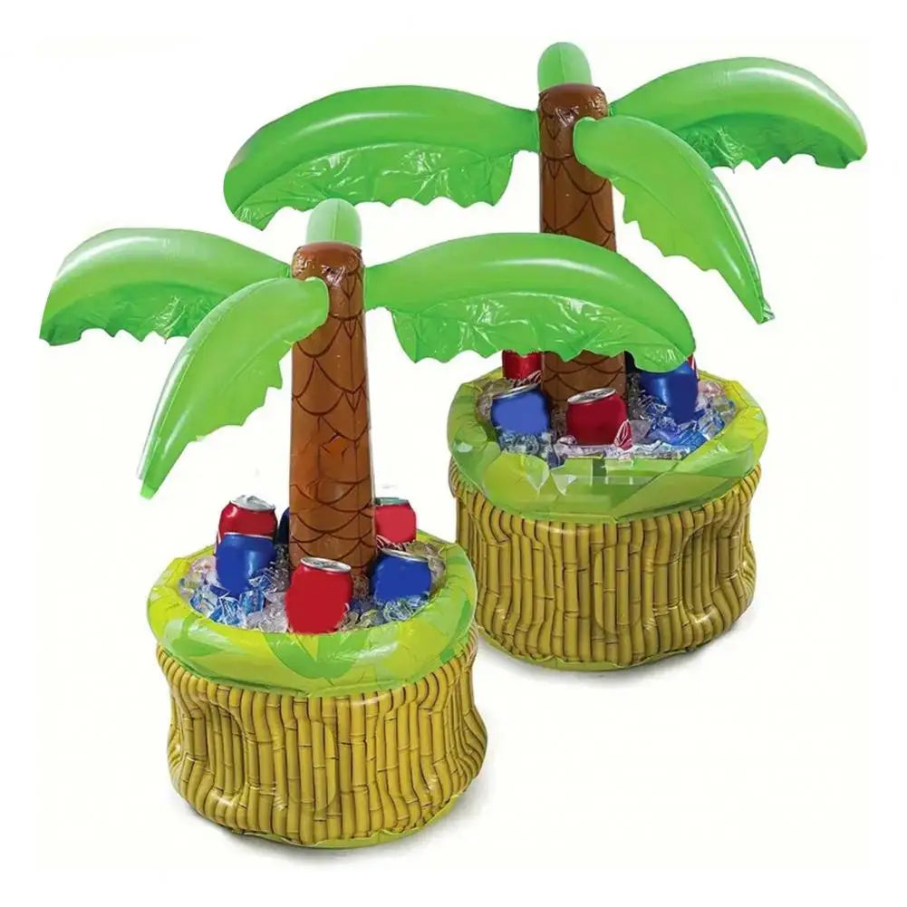 Inflatable Ice Bucket Palm Tree Cactus Cooler Drink Holder Beach Pool Party Ice Bucket Reusable Drink Chiller for Picnics