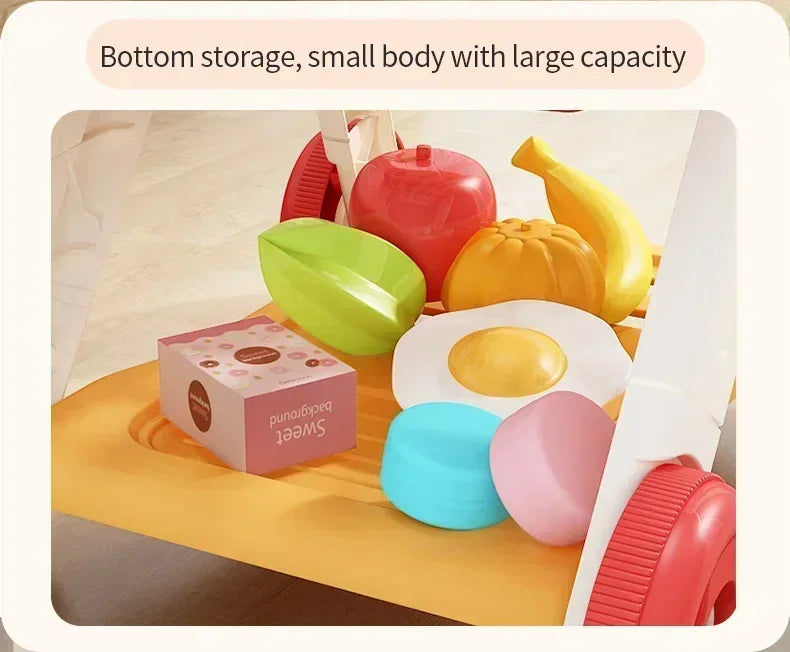 26pcs Kids Shopping Cart Playing House Role-Playing Games Supermarket Playset Accessories for Toddler Aged Children's Toys