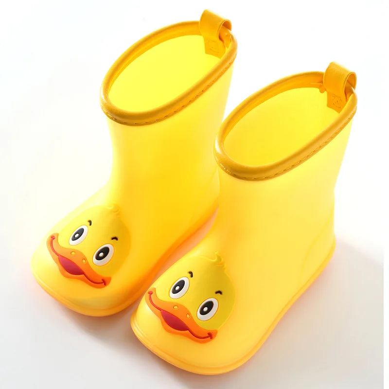 Rain Boots Kids Boy Waterproof Light and Handy Toddler Water Shoes for Girls PVC Rubber Waterproof Kids Cartoon Rain Boots
