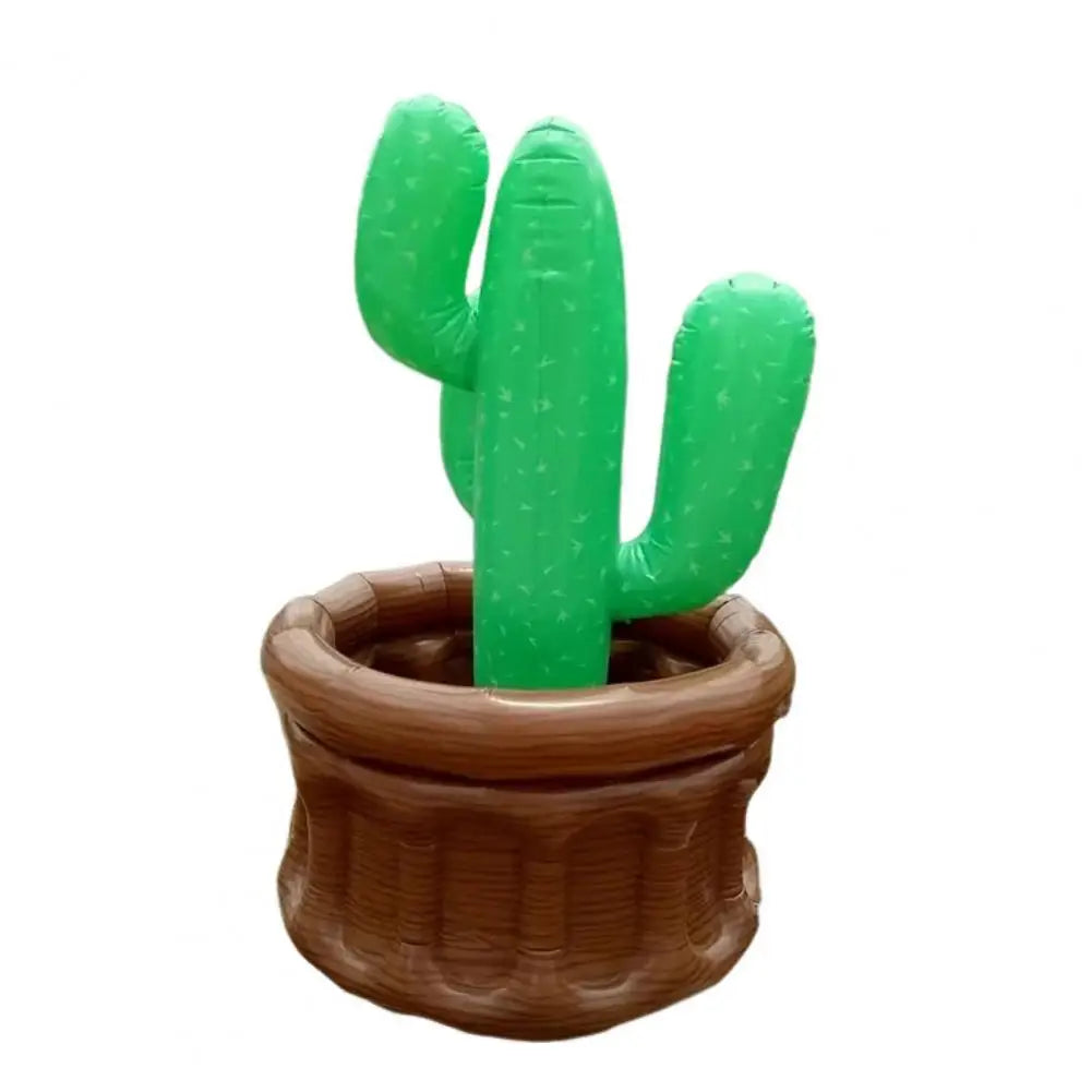 Inflatable Ice Bucket Palm Tree Cactus Cooler Drink Holder Beach Pool Party Ice Bucket Reusable Drink Chiller for Picnics