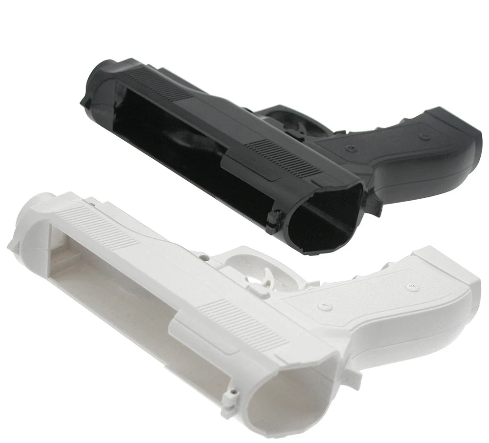 OSTENT 2pcs/set Light Gun Pistol Shooting Hand Guns Sport Video Game for Nintendo Wii Remote Controller Game Shooting Accessory