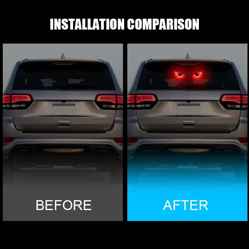 Devil's Eye Decorative Lamps For Car Window expression lights LED Strips Light Panel Car Windshield Display USB Plug Lighting
