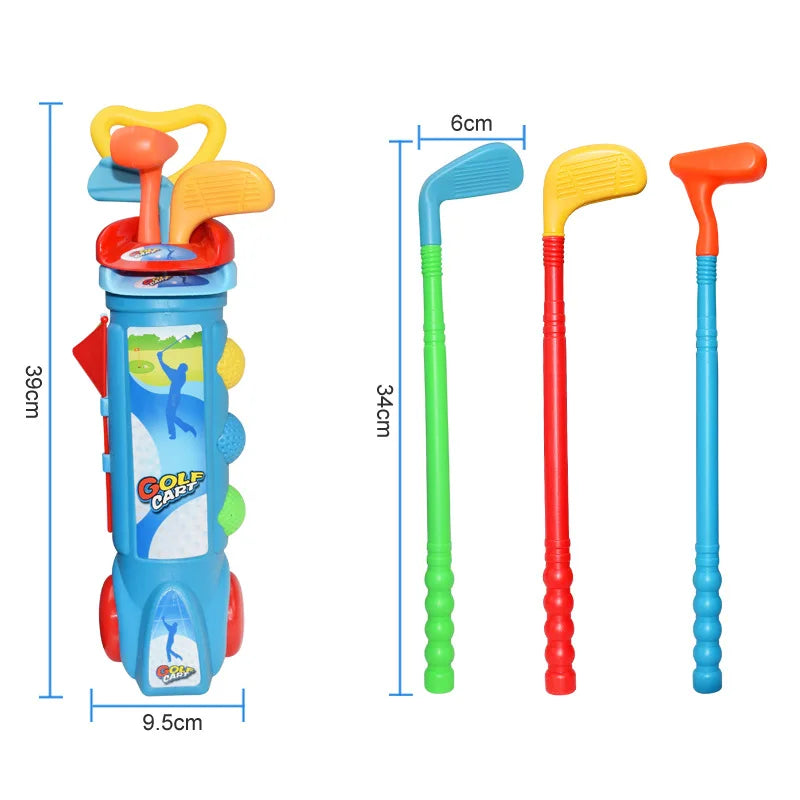 Toddler Golf Set, Children Minigolf Play Sport Game Practice Indoor and Outdoor Sports Fitness Ball Outdoor Toys for Boys Girls