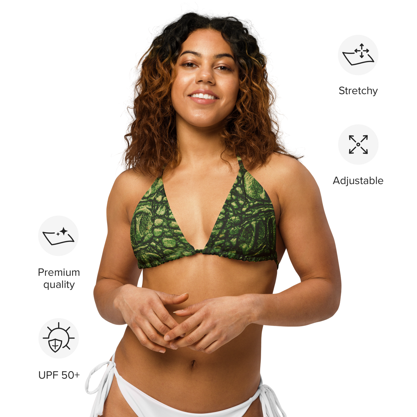 Bikini Strings Croc-skin