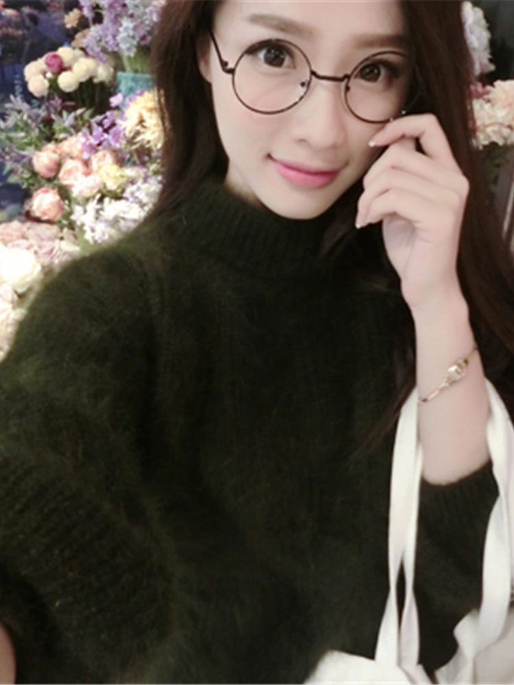 "Mohair"
-Thicken Turtleneck
-Fashion Lantern Sleeve
-Pullover