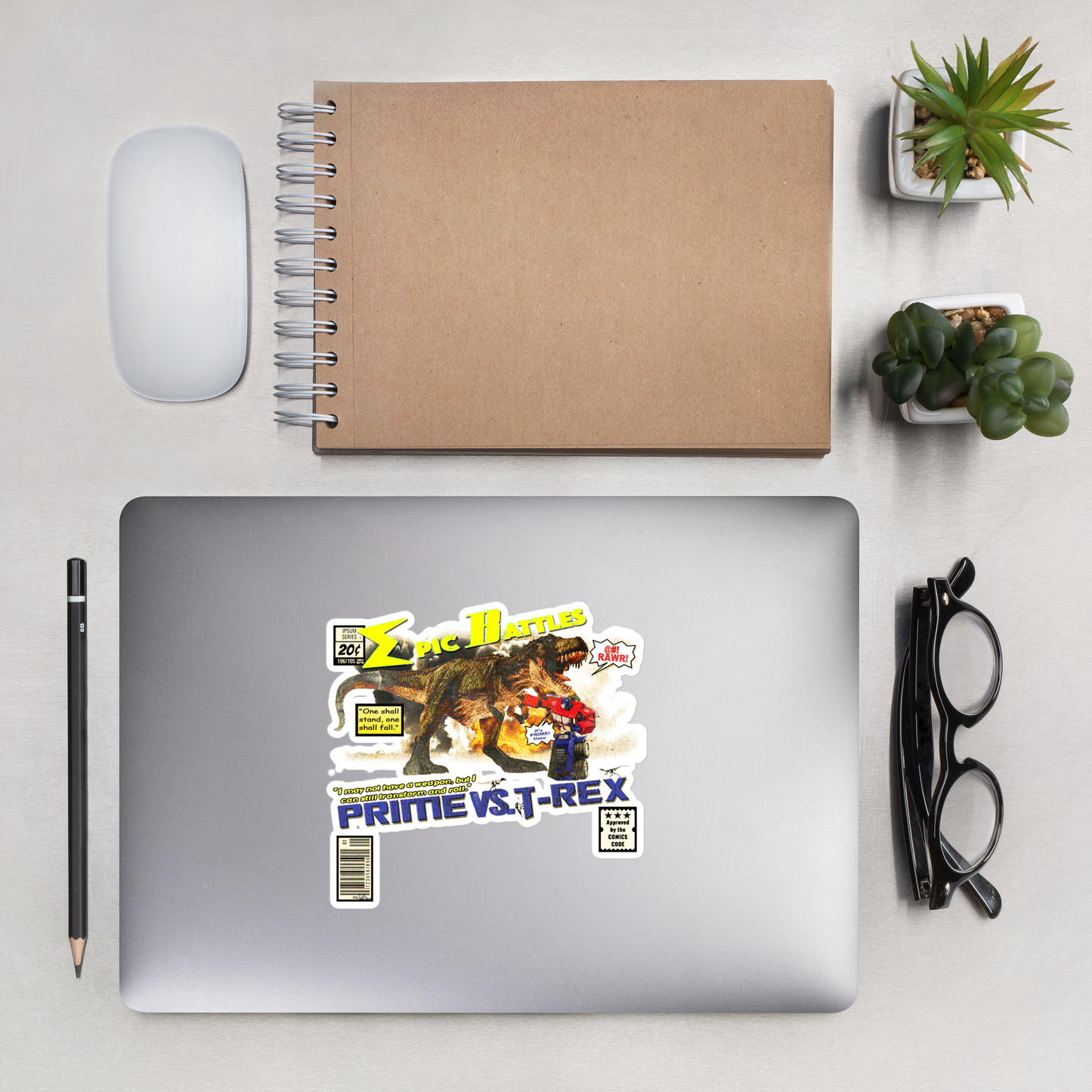 (Retro-vers) Prime vs Trex stickers