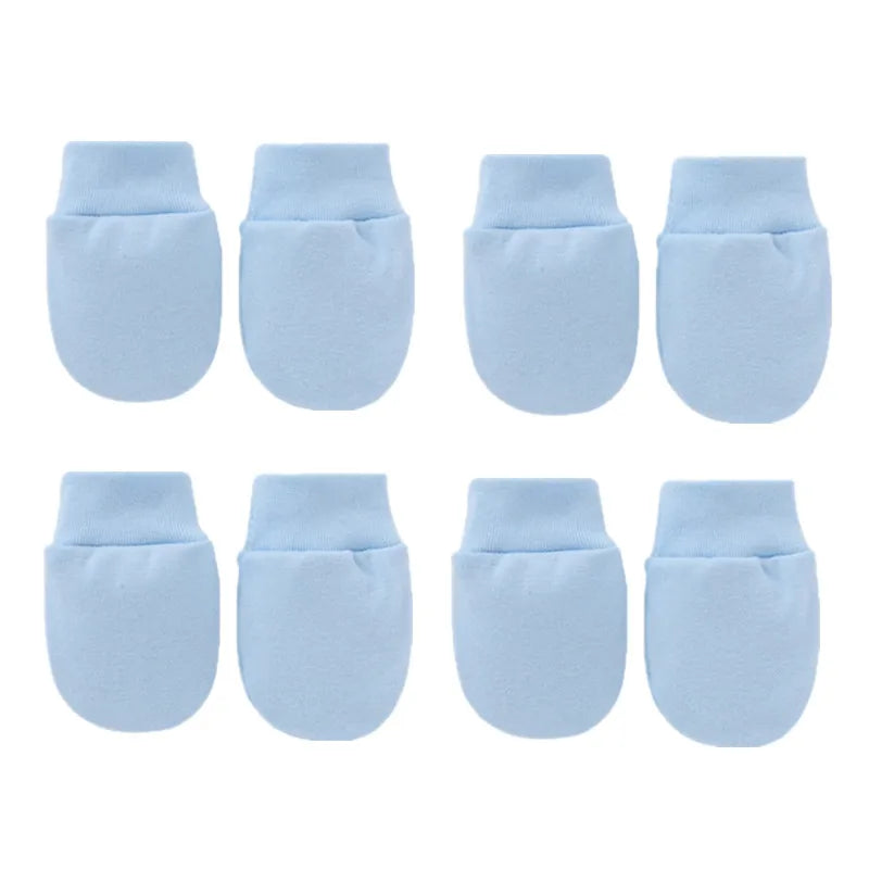 4 Pairs/set Soft Cotton Baby Gloves Anti Scratching Face  Protection Newborn Mittens Infant Handguard Supplies Baby Gloves 0-5M