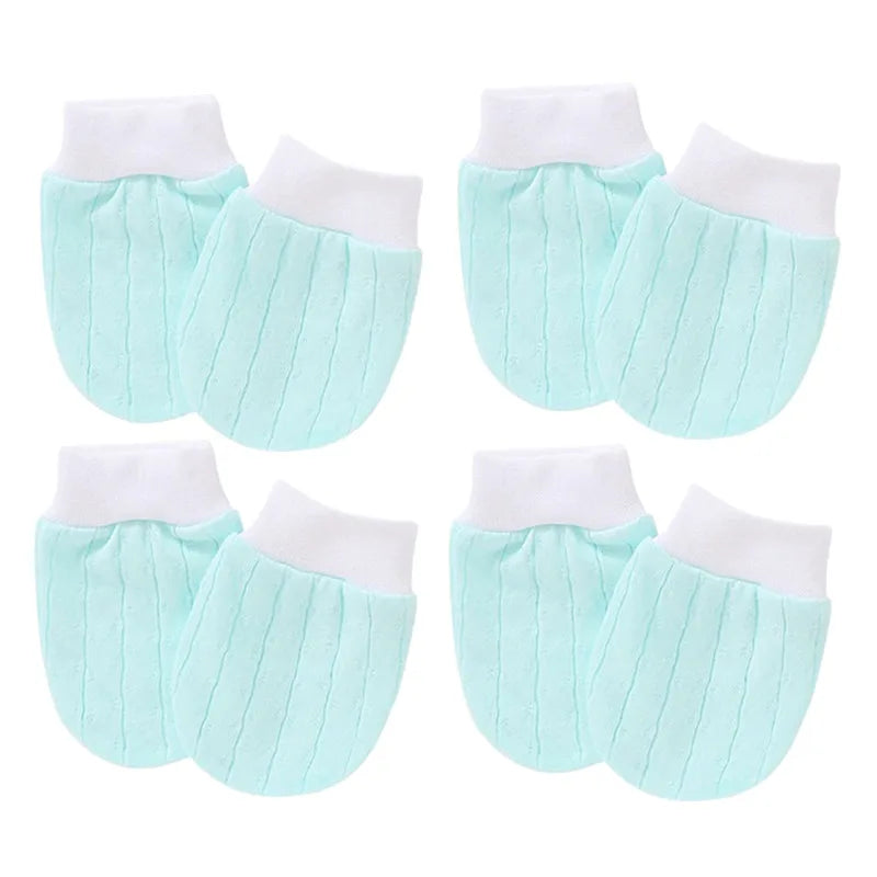 4 Pairs/set Soft Cotton Baby Gloves Anti Scratching Face  Protection Newborn Mittens Infant Handguard Supplies Baby Gloves 0-5M