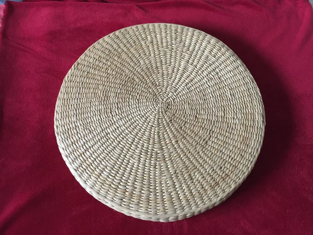 5 Size Hot Natural Straw Round Pouf Tatami Cushion Floor Cushions Meditation Yoga Round Mat Zafu Chair Cushion 40/45/50/60/70cm