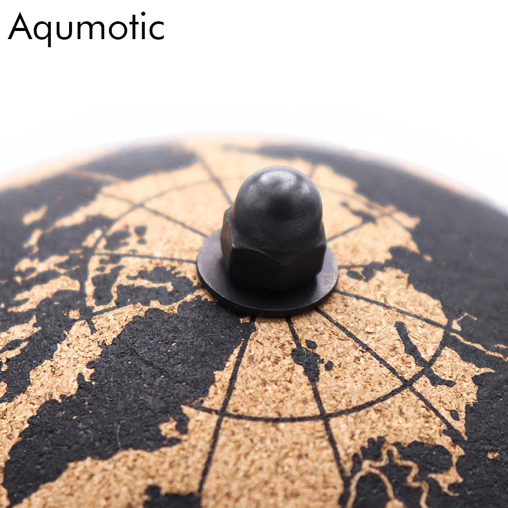 Aqumotic Cork Globe Decoration No Word 1pc World Message Board with Push Pins Large and Small Office Table Decora