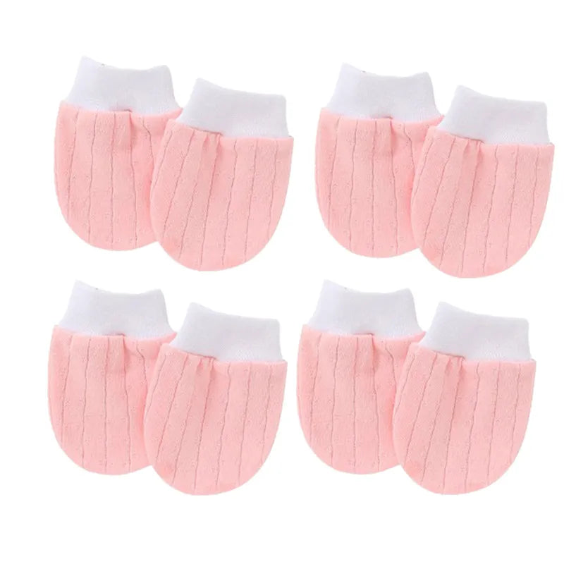 4 Pairs/set Soft Cotton Baby Gloves Anti Scratching Face  Protection Newborn Mittens Infant Handguard Supplies Baby Gloves 0-5M