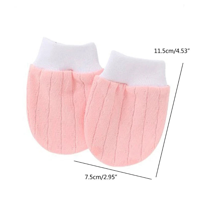 4 Pairs/set Soft Cotton Baby Gloves Anti Scratching Face  Protection Newborn Mittens Infant Handguard Supplies Baby Gloves 0-5M