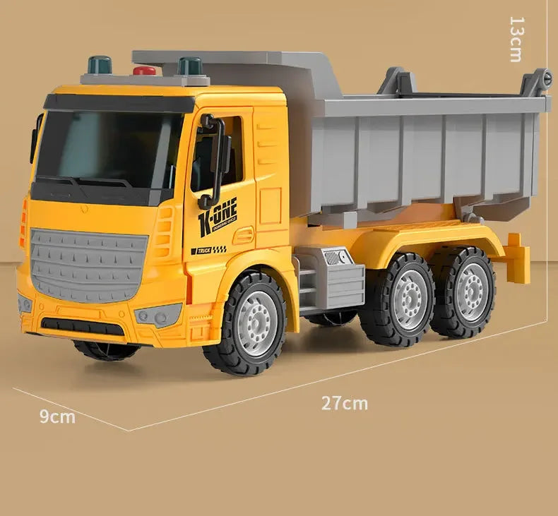 Haitai Large Engineering Toy Truck Boys Dump Truck Inertia Truck 3-6 Years Old Children Play Vehicles Spring Winding Cars