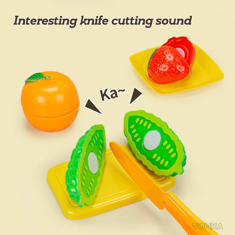 Fruits&Vegetable Model Kitchen Pretend Play Cutting Toys Children's Cooking Simulation Food Christmas Gift For Kids Toddlers