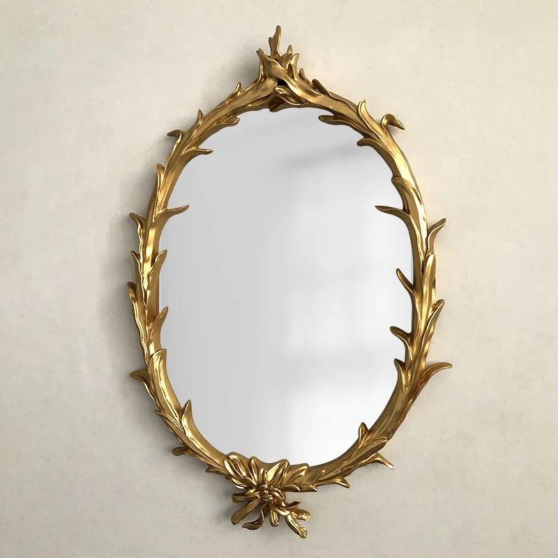 Elegant House Wall Mirrors Hanging Shower Baroque Office Decorative Mirror Luxury Irregular Espelho Adesivo De Parede Decoration