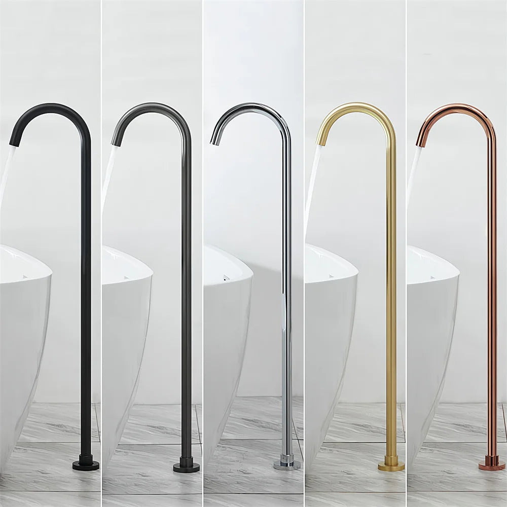 Floor Standing Bathtub Faucet Black Stand Sink Wall Mounted Water Mixer Tap Brushed Gold,Gunmetal,Rose Gold,Brass Bath Faucet