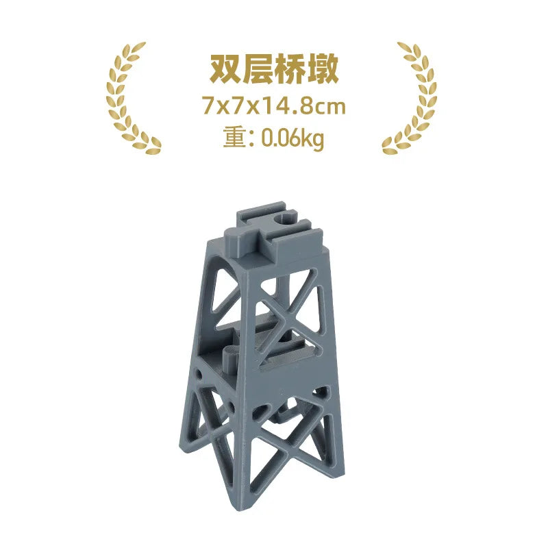 Wooden Train Tracks Railway Toys Set Parking lot apron fire station gas station rotary crane Overpass Model for Kids Toys Gifts