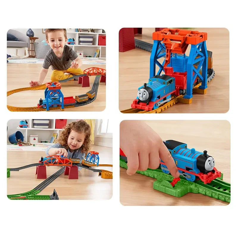 Original Thomas and Friends Thomas Glarabel Anne Train Track Master Series 3 in 1 Track Adventure Set Boy Toy Gifts GPD88 GGL75