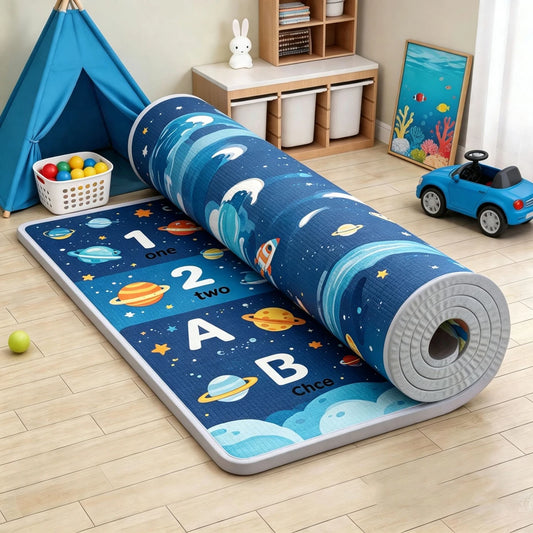 Folding Mat Carpet Rug Playmat Crawling Play Mats 200x180/180x150/180x120cm Play Mat for Children's Thick Safety Mat Friendly
