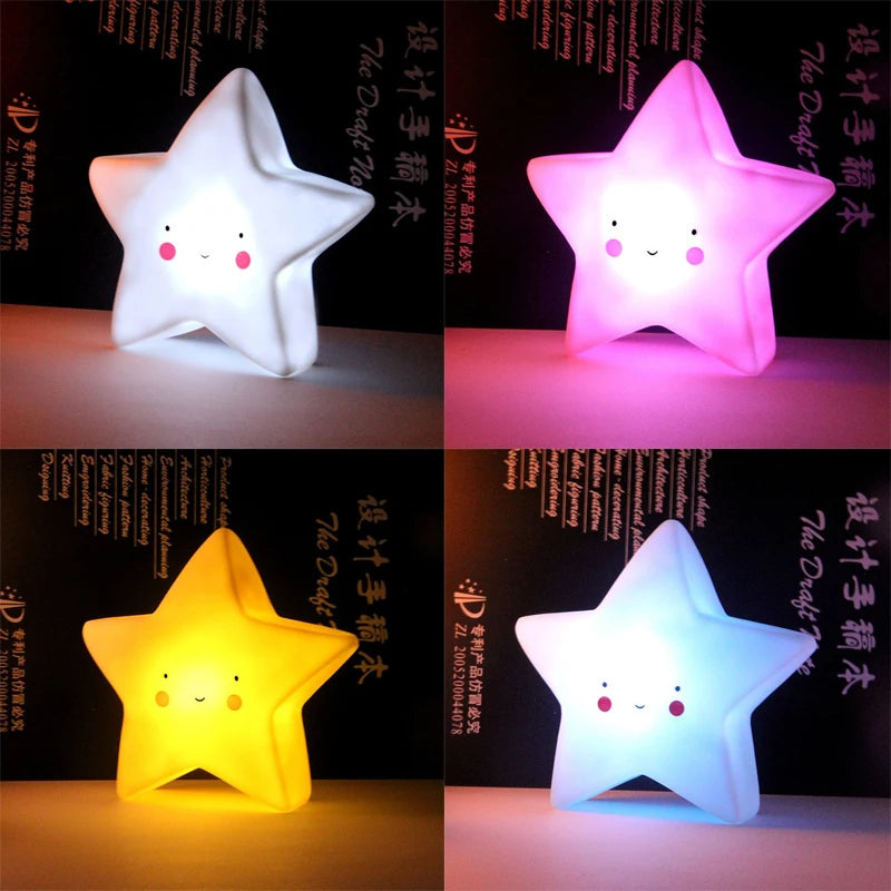 Cute LED Night Light Bear Unicorn Dinosaur Rabbit Cartoon Animal Bedside Lamp for Children Bedroom Yellow Blue Pink White Light