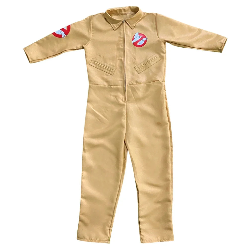 Ghostbusters Movie Cosplay Costumes Kids Adults Halloween Carnival Theme Party Clothes with Proton Pack Fans Collection